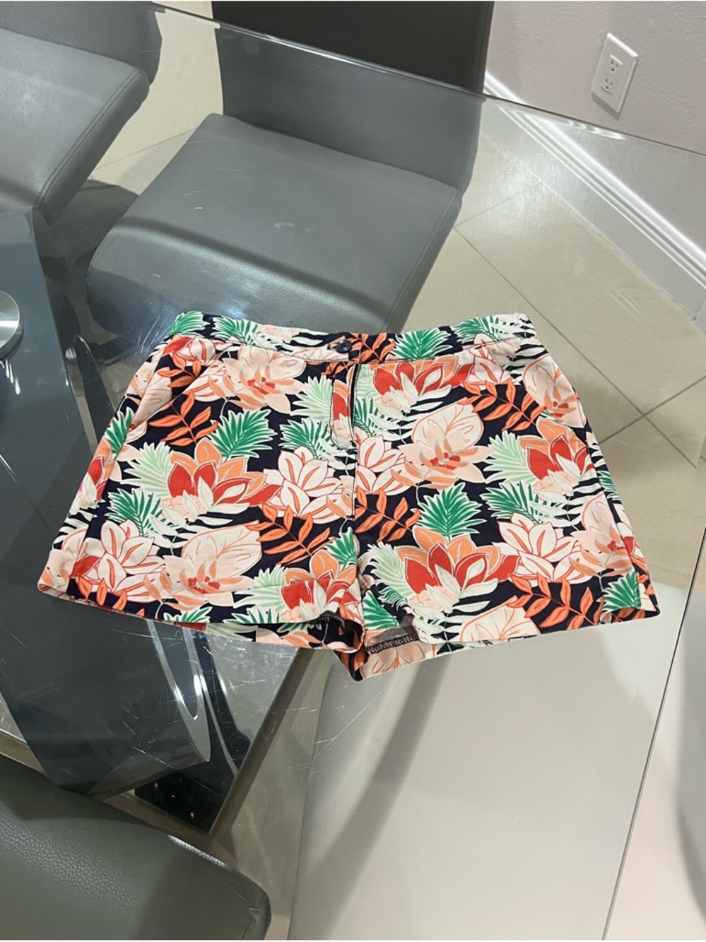 Janie and Jack girl print shorts size 12